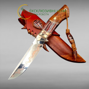 ФЕНІКС ELMAX авторський ніж ручної роботи Павла Гончаренка, сталь - Elmax в ламінаті n690 через багатошарову мідь, 61 HRC